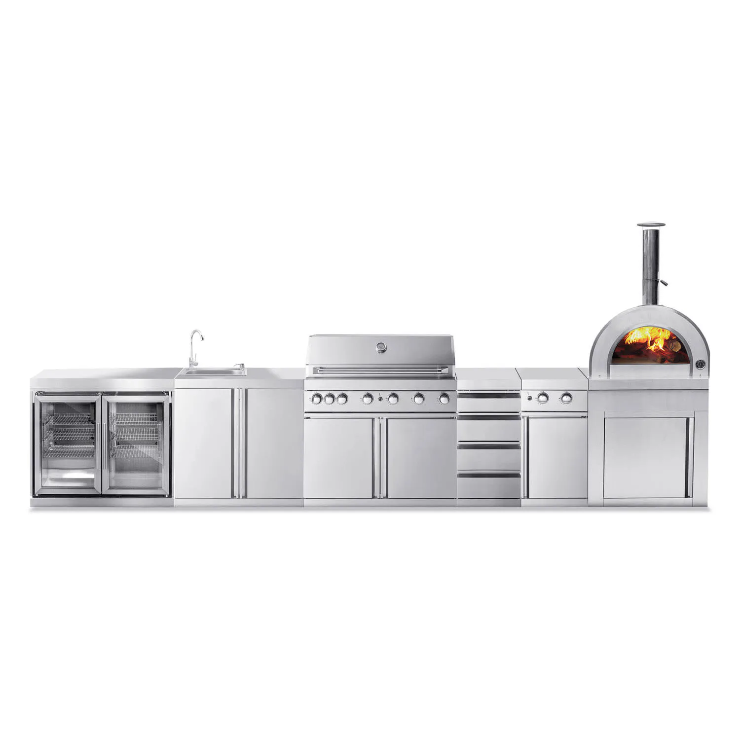 Fristående Utekök Myoutdoorkitchen Stainless Collection Kansas