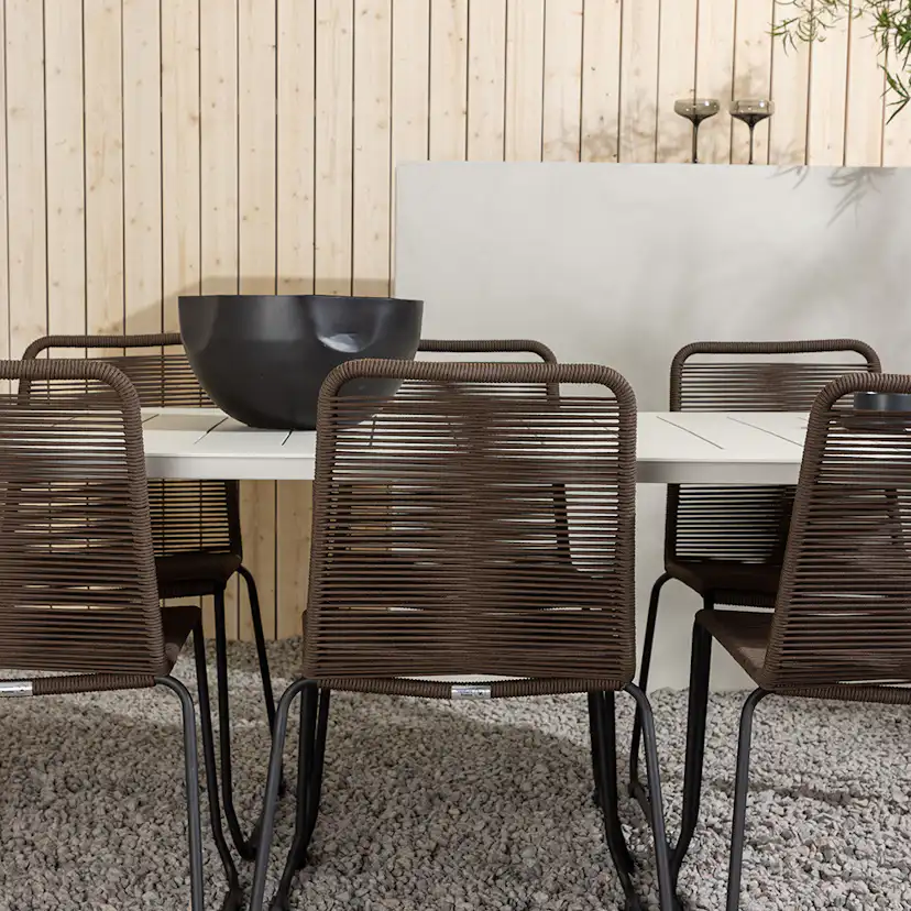 Matgrupp Venture Home Lina Bord med 6 Lindos Stolar