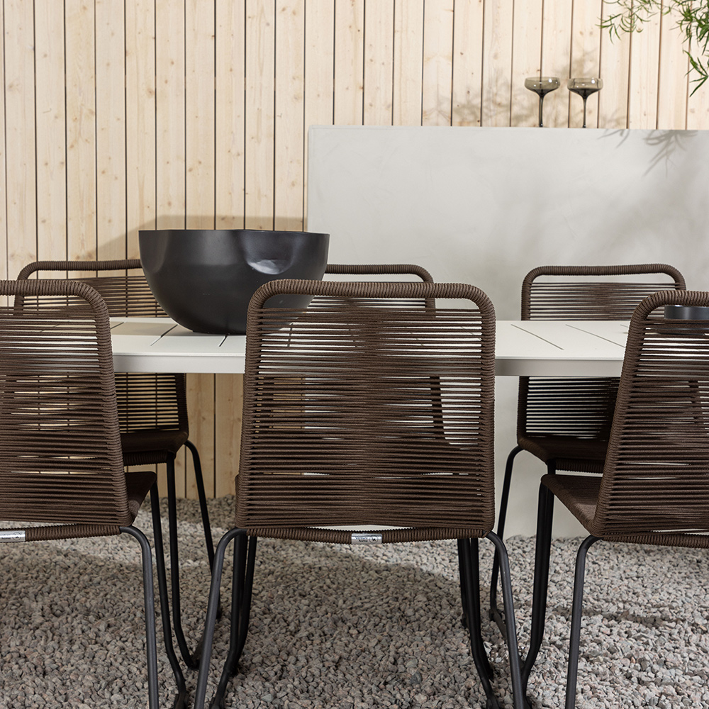 Matgrupp Venture Home Lina Bord med 6 Lindos Stolar