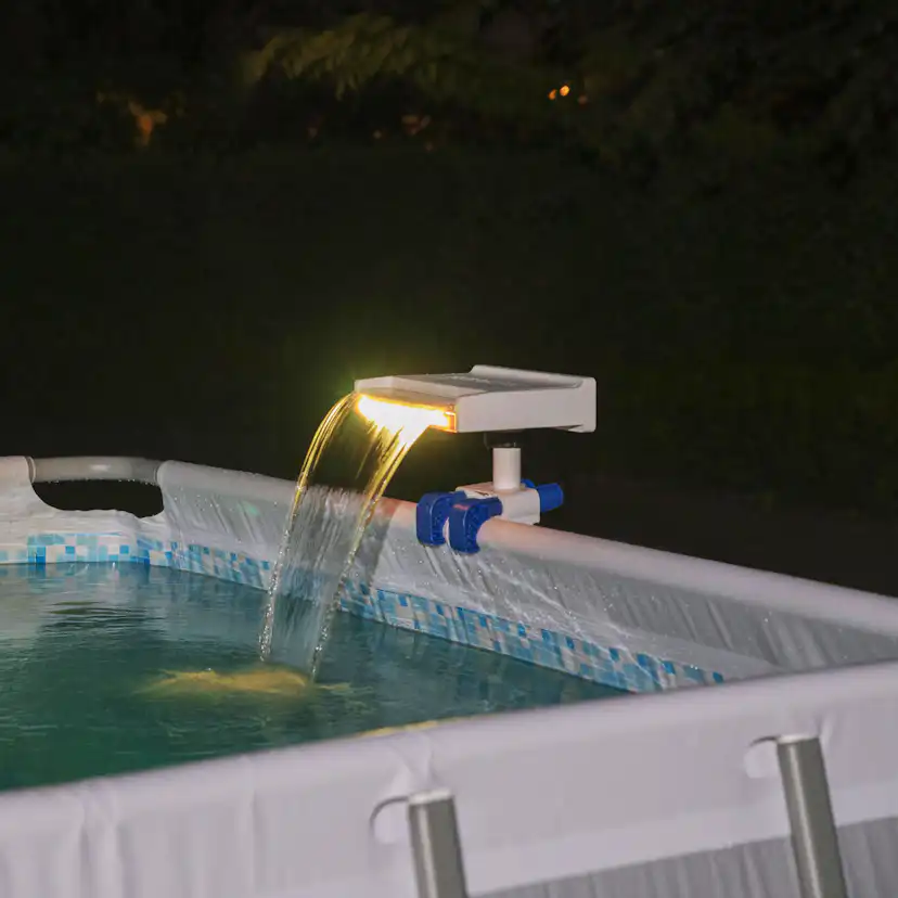 Vattenfall Bestway LED Sladdlös Poolbelysning med Avtagbar Lampa