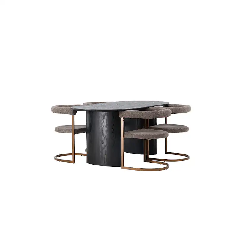 Matgrupp Venture Home Isolde med 4 Morning Stolar