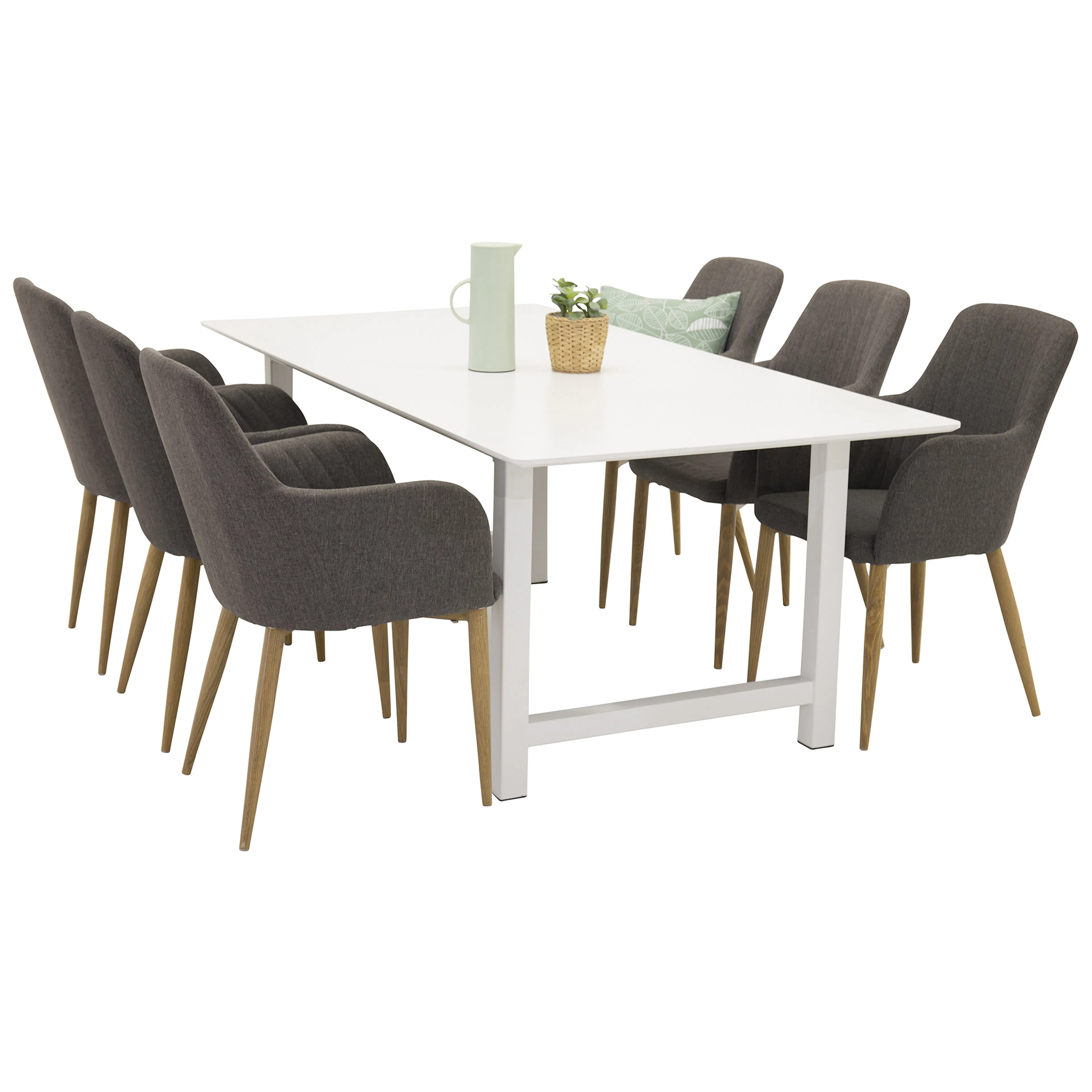 Matgrupp Venture Home Clara med 6 Corina Stolar Natur