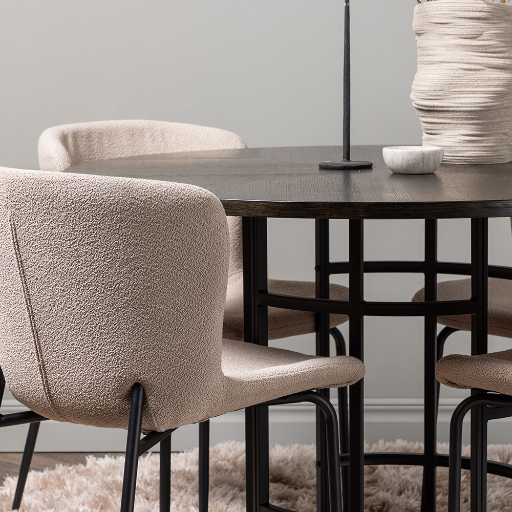 Matgrupp Venture Home Copenhagen Ø 115 cm med 4 Modesto Stolar