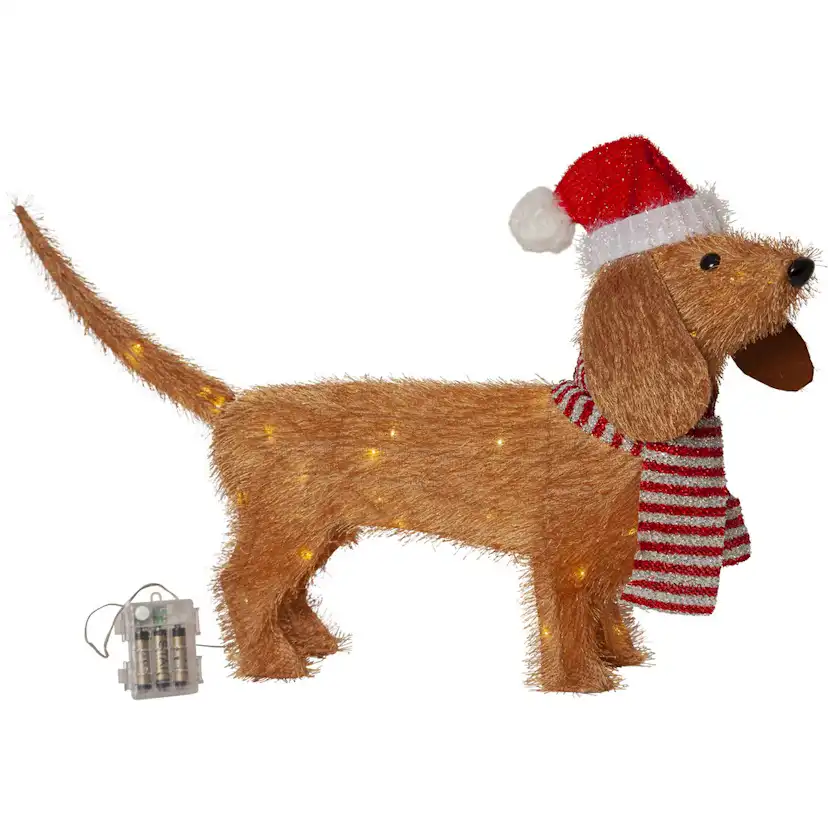 Utomhusdekoration Star Trading Tecidy Hund 42 cm B/O