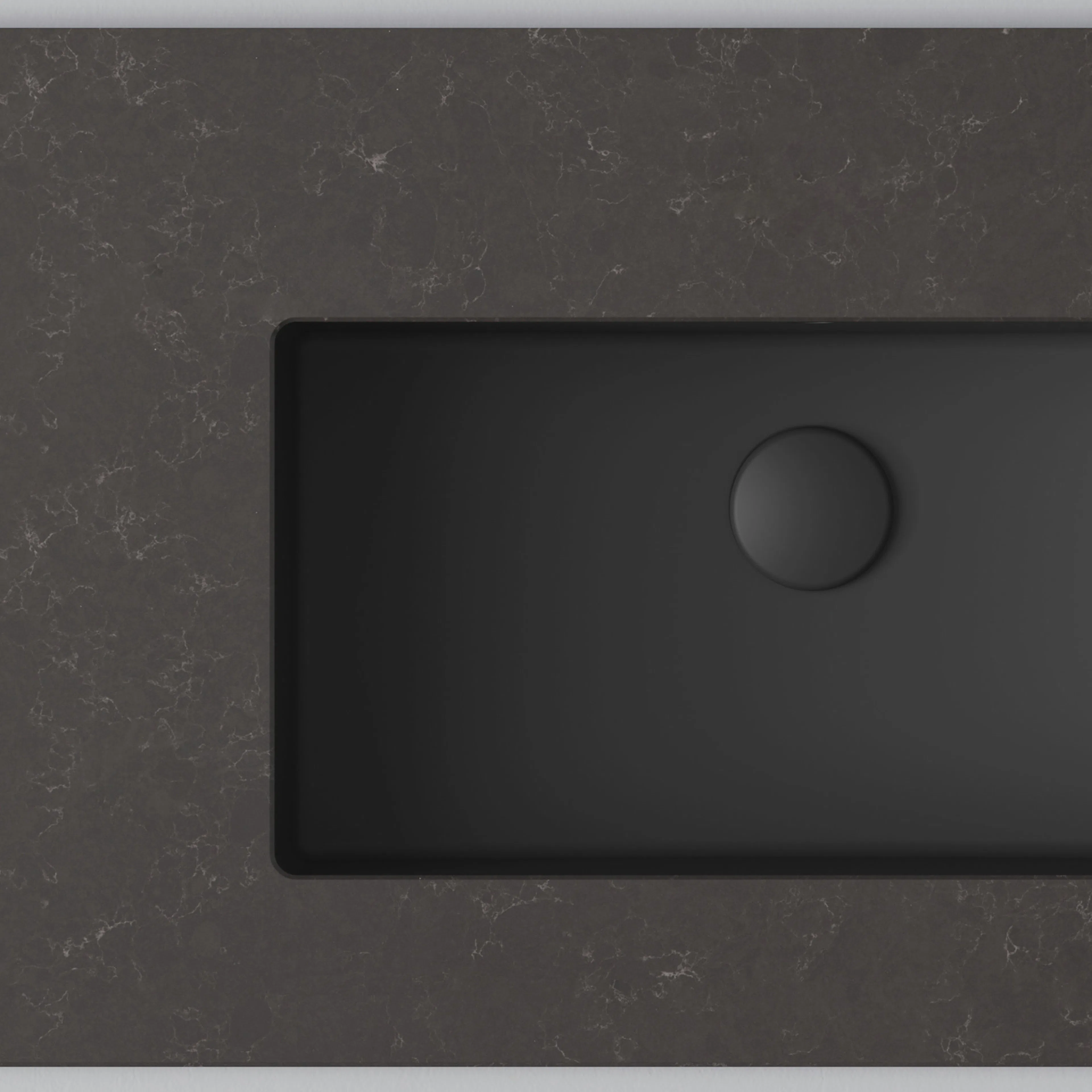 Bänkskiva INR Wave med 1 Tvättställ utan hål för Blandare