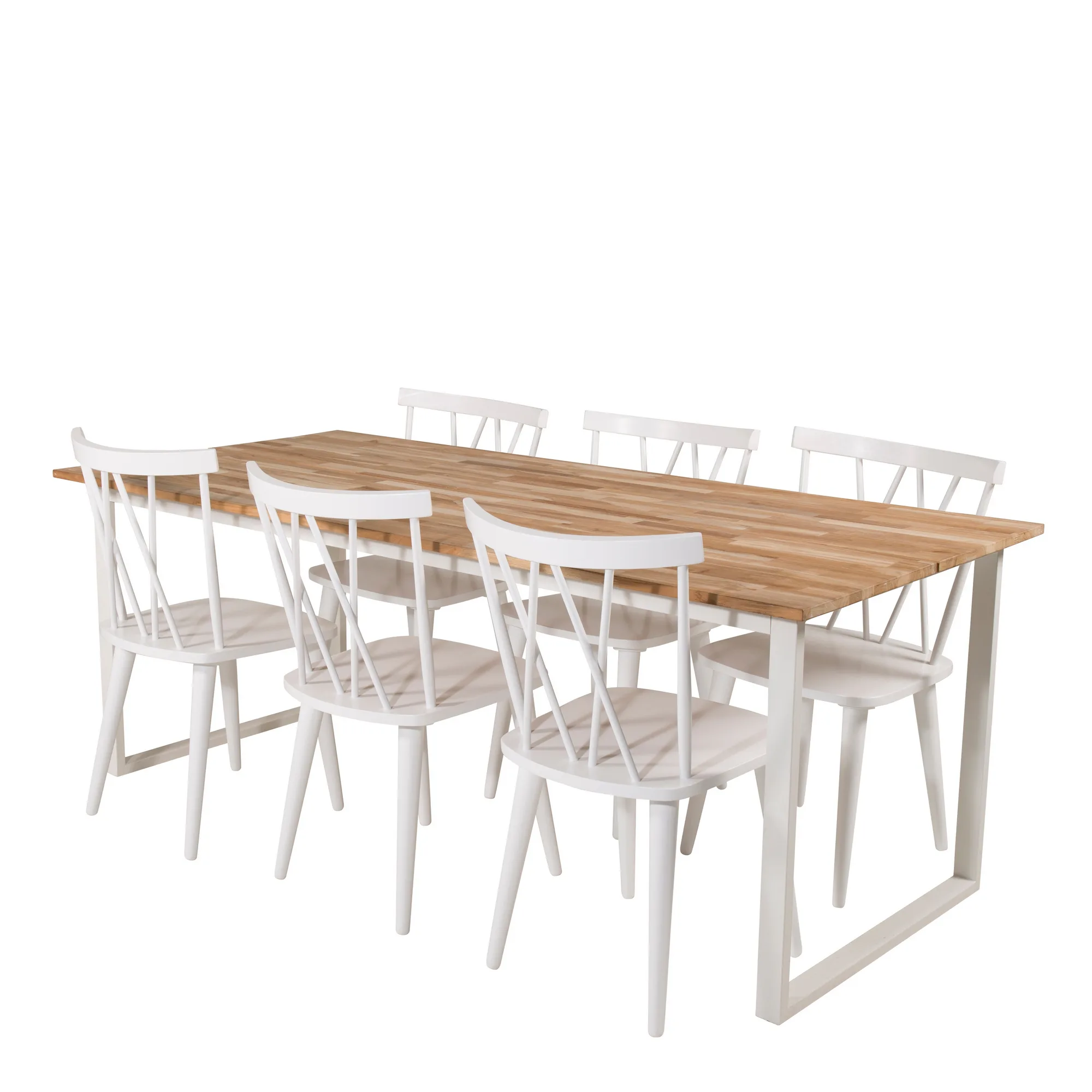 Cirebon Dining table 200*90cm - wood / White+Mariannelund Pi Natur/Vit