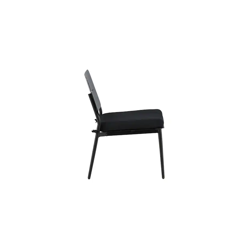 Lina lounge Chair - Black / Black Cushion Svart