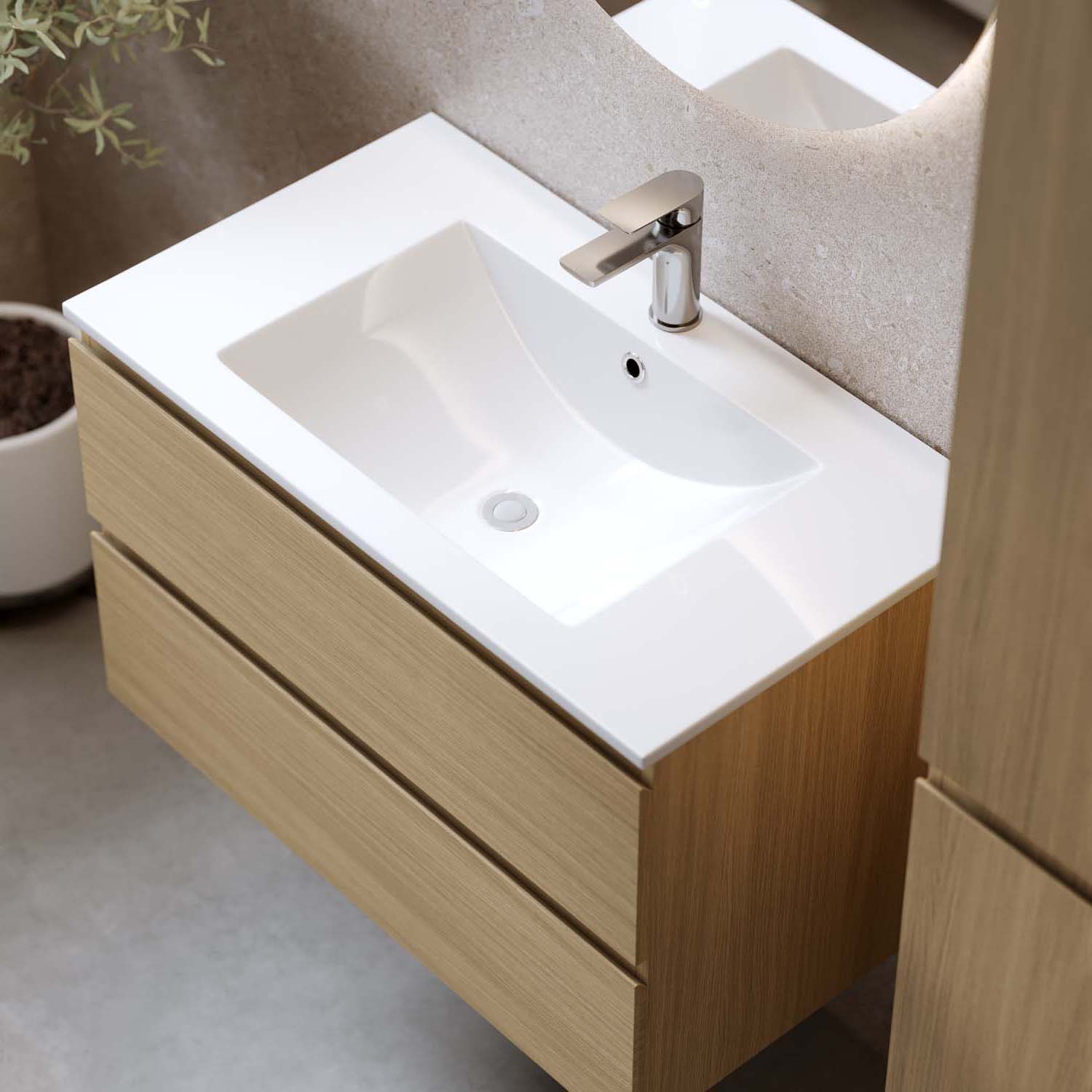Tvättställsskåp Bathlife Eufori Ljus Ek