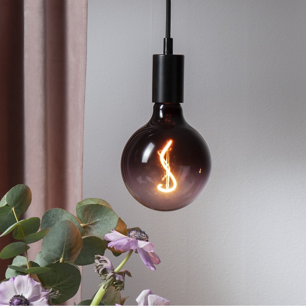 LED-lampa Star Trading E27 G125 Svart/Rosa