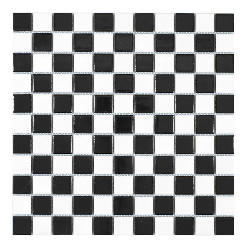 Klinkermosaik Arredo Titan Mix Svart/Vit Blank 3x3 cm