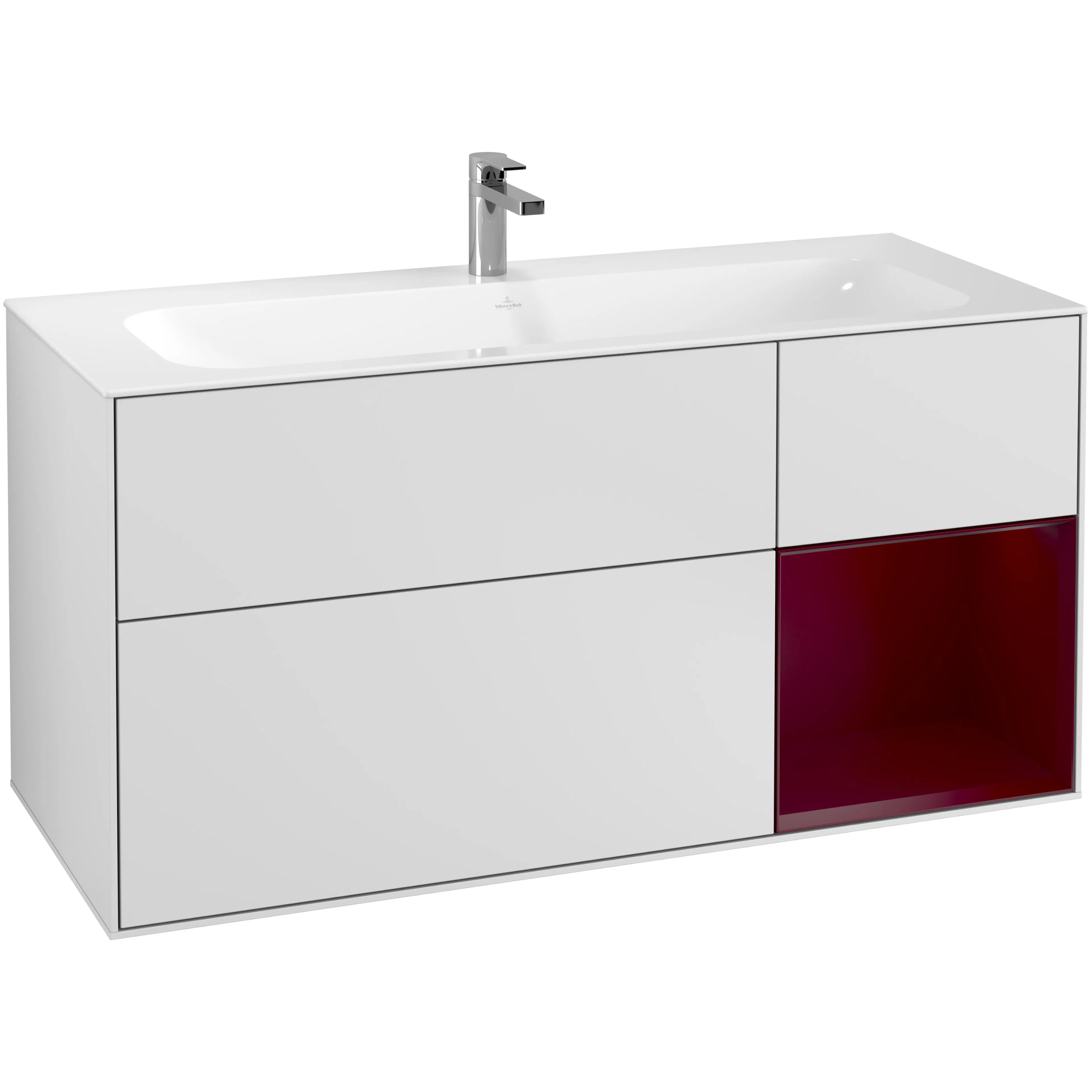 Tvättställsskåp Villeroy & Boch Finion med 3 Lådor och Hylla för Inbyggt Tvättställ