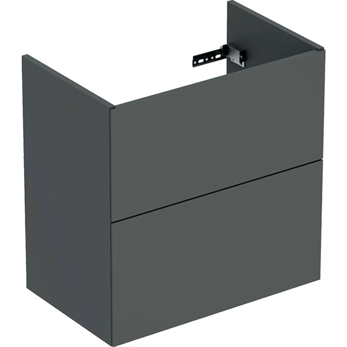 Ifö Elegant underskåp för möbeltvättställ, med två lådor, ko Mörkgrå, 600x600 mm