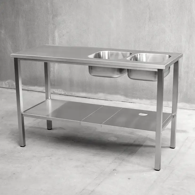 Bänkstativ Vilan Stainless Variant Stativ och Underhylla med hål