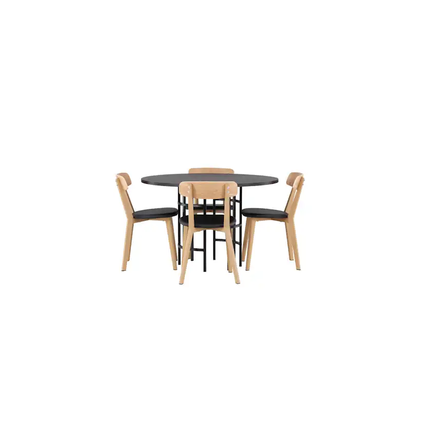 Matgrupp Venture Home Copenhagen Ø 115 cm med 4 Sanjos Stolar