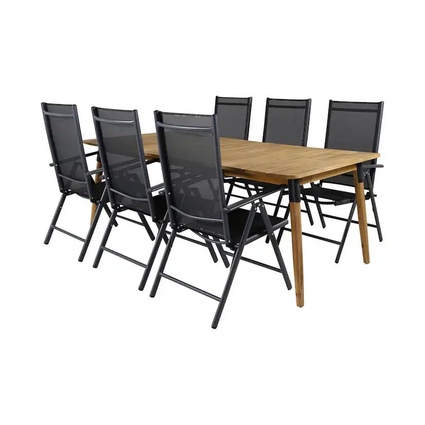 Matgrupp Venture Home Julian Matgrupp Utomhus 210cm med 6 Break Positionsstolar