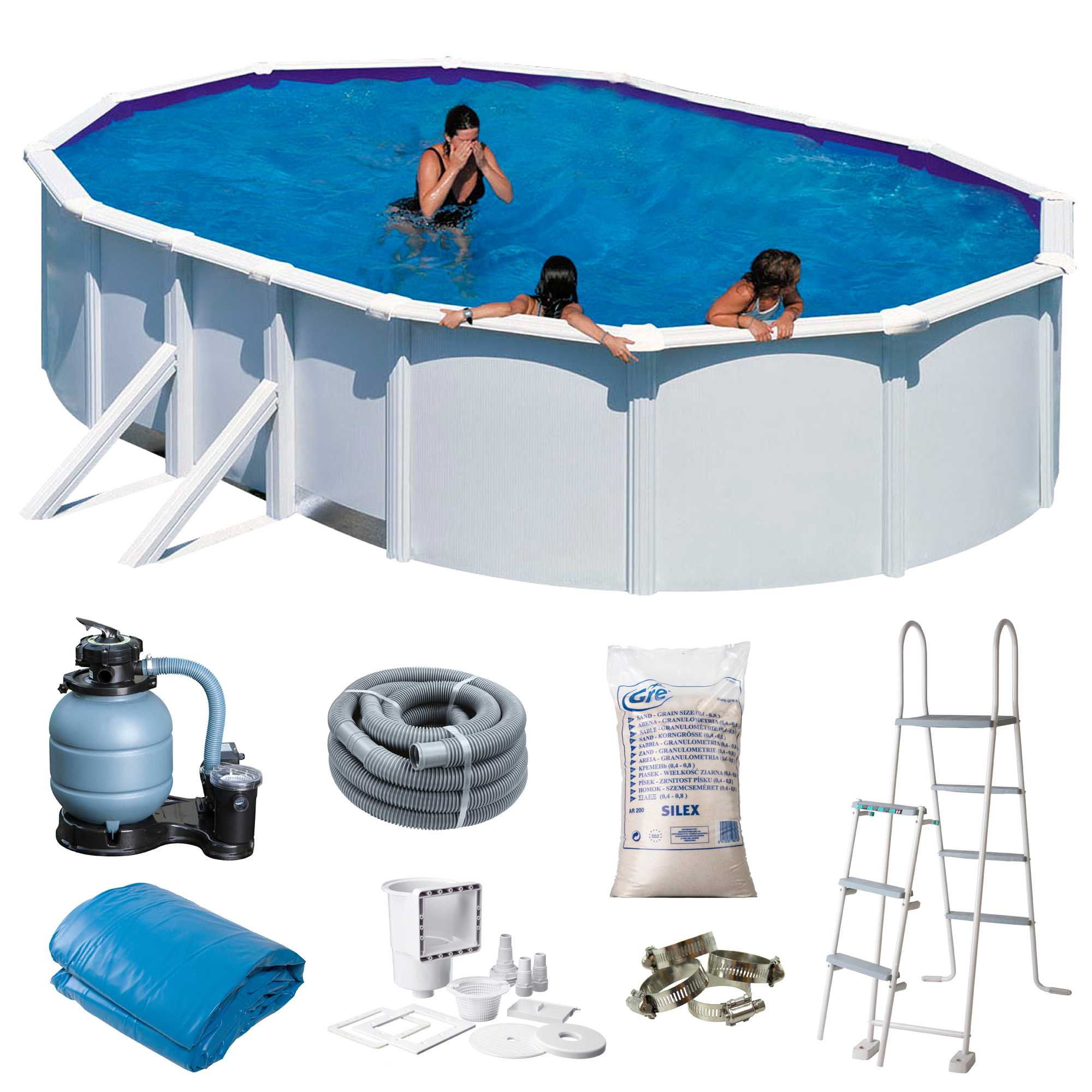 Poolpaket Swim & Fun Basic Pool Oval