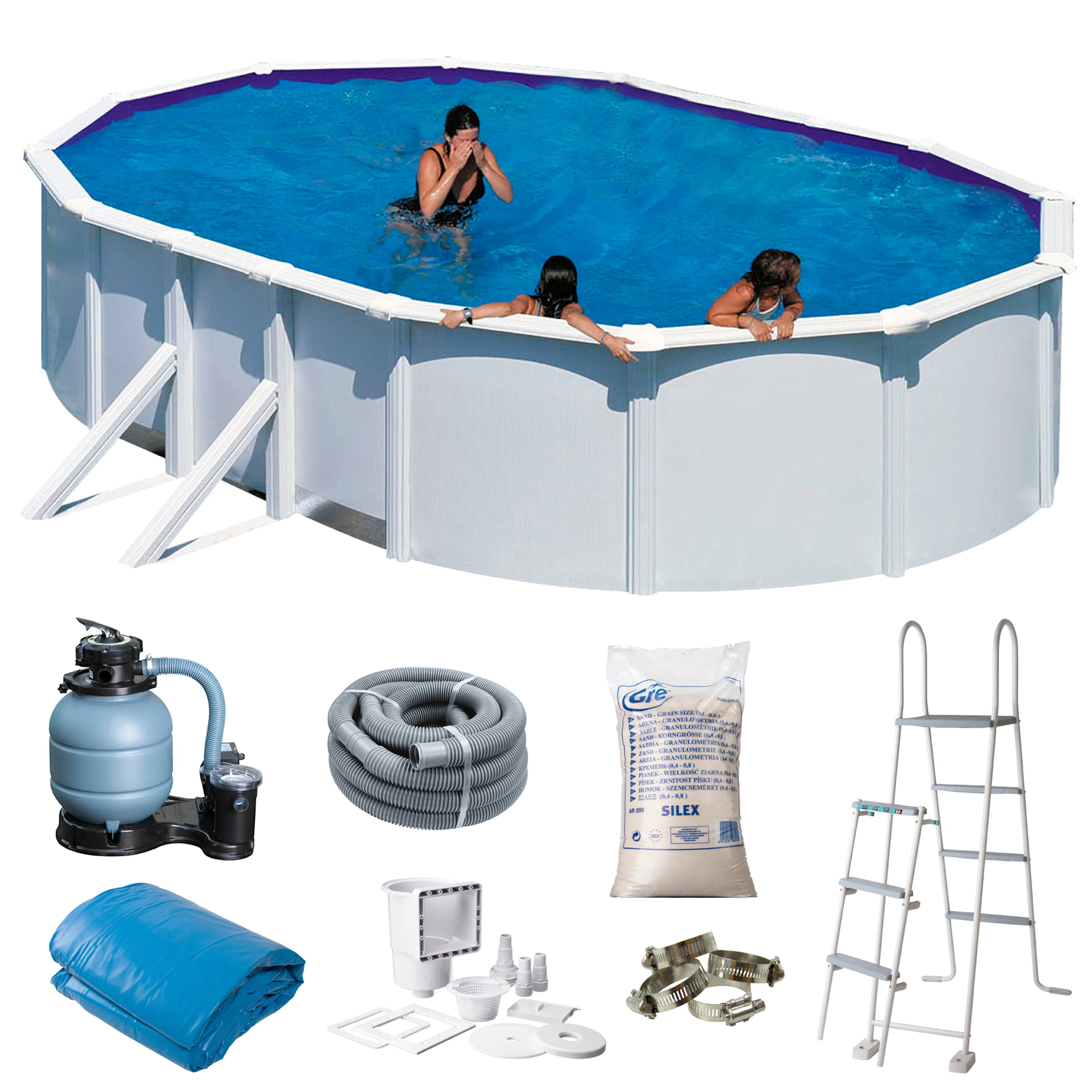 Poolpaket Swim & Fun Basic Pool Oval