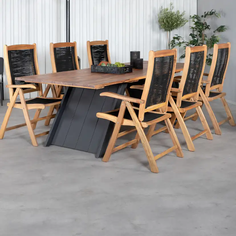 Matgrupp Venture Home Doni med 6 Peder Positionsstolar