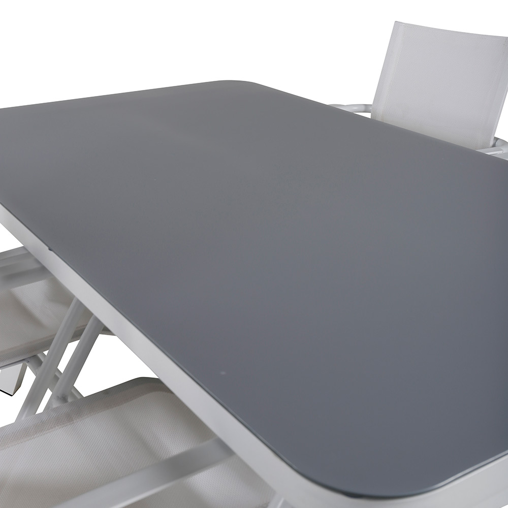 Matgrupp Venture Home Vyn Vit med 4 Anve Matstolar