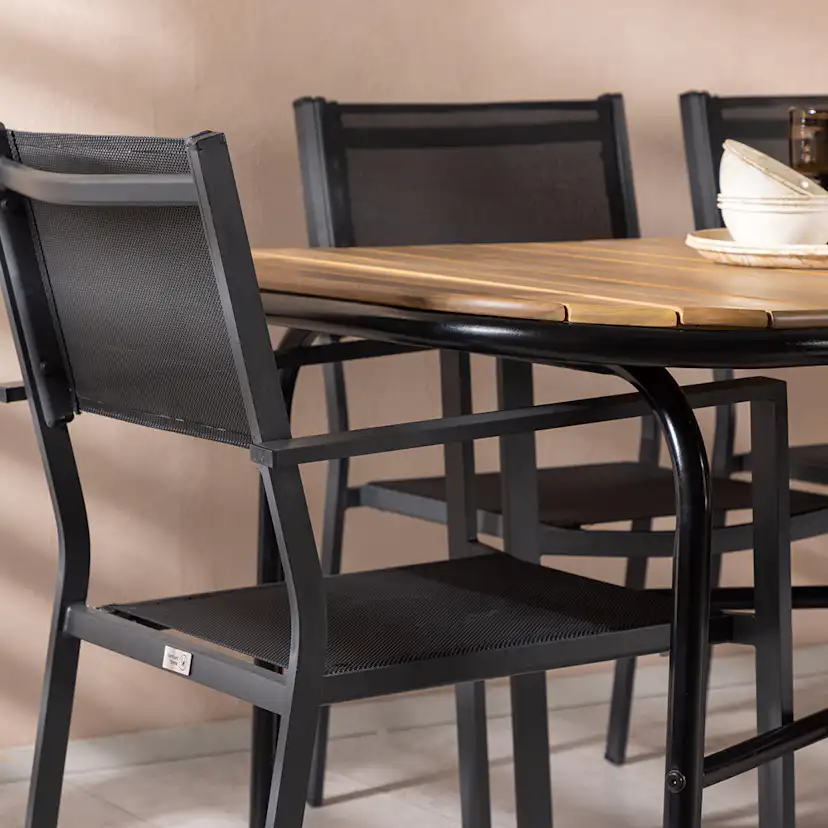 Matgrupp Venture Home Holmbeck Bord med 6 Copacabana Stolar