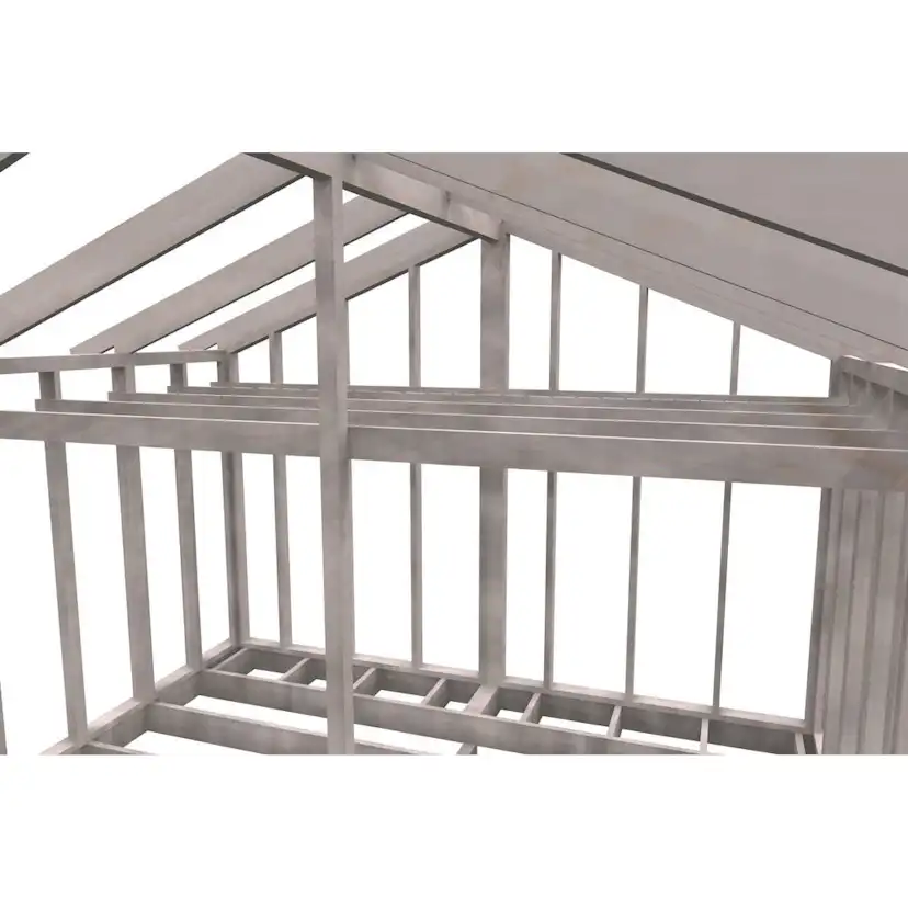 Attefallsstomme Byggstommar 22 grader Med Loft 6000x4766 mm Färdiga Sektioner Utan Öppningar