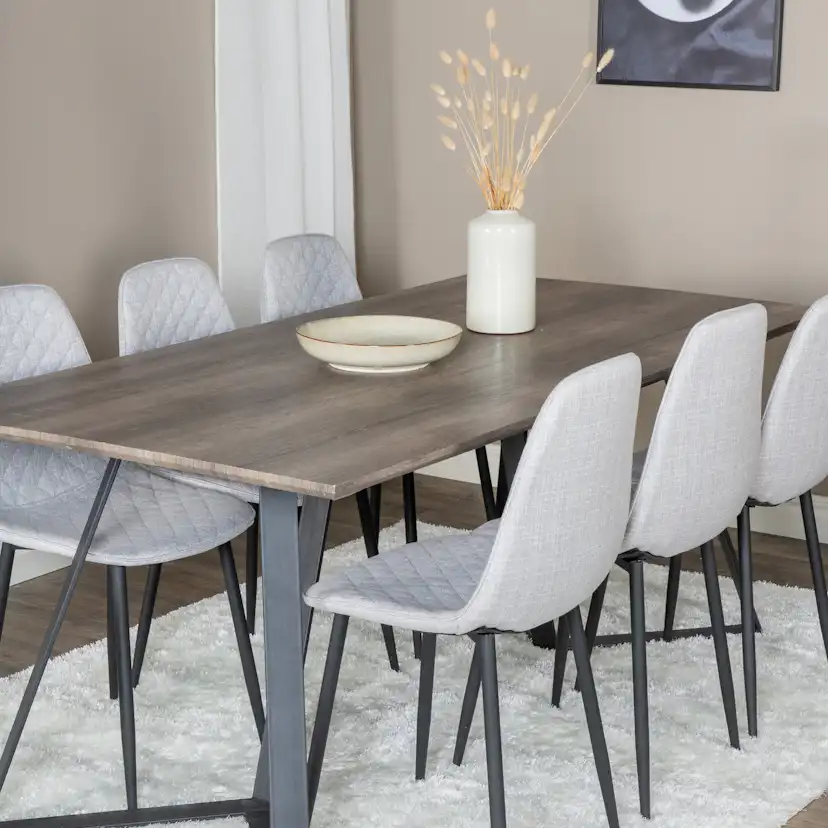 Matgrupp Venture Home Madde med 6 Phoi Stolar Polyestertyg