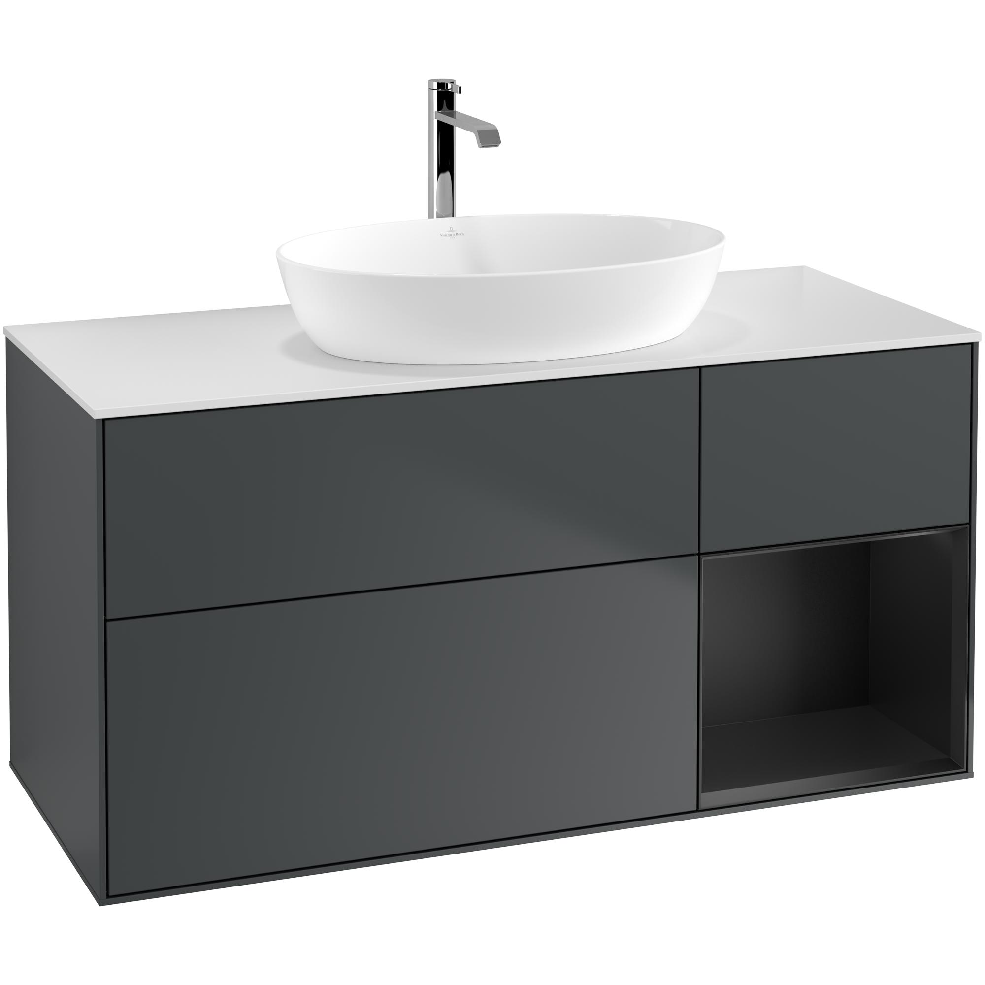 Tvättställsskåp Villeroy & Boch Finion med 3 Lådor Hylla och Bänkskiva för Fristående Tvättställ från Artis & Collaro