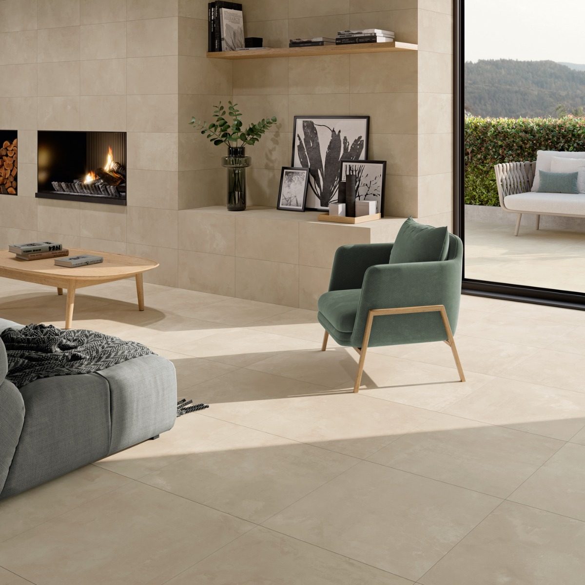 Klinker Elementi Beige Matt 60x120 cm