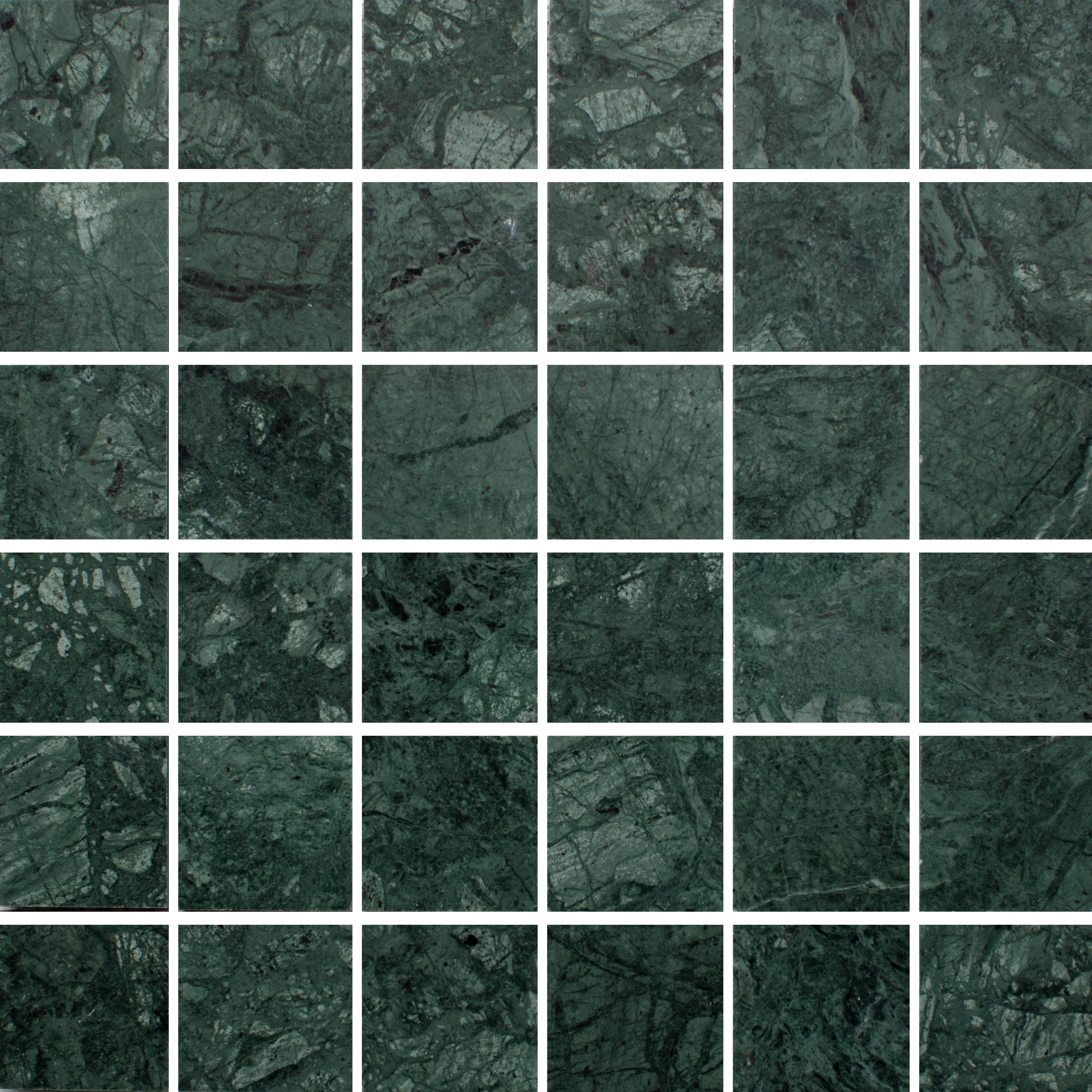 Marmor Arredo Verde Guatemala Grön Honed 5x5 cm