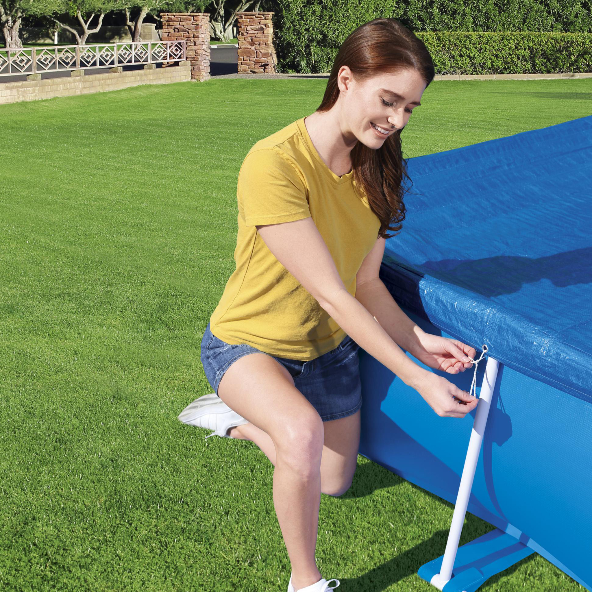 Poolöverdrag Bestway Flowclear Rektangulärt 2,59 x 1,7 m