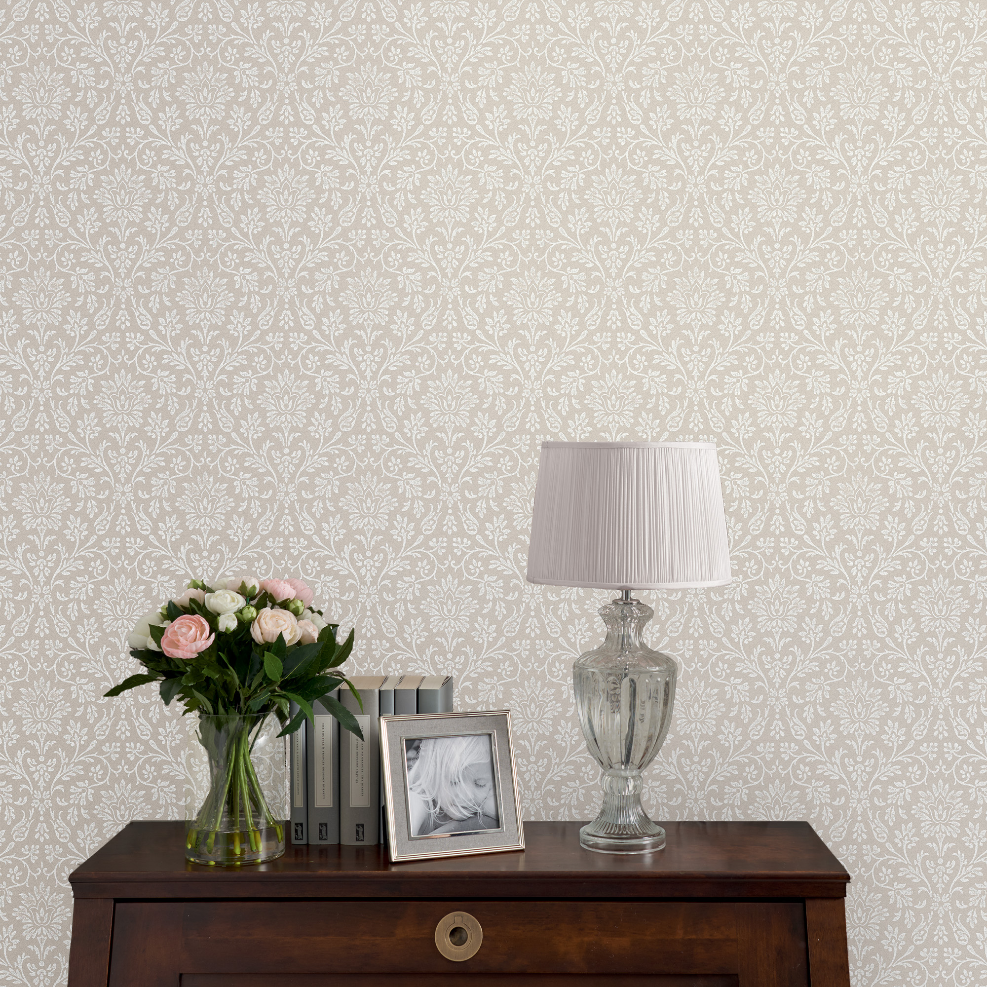 Tapet Laura Ashley Annecy Dove Gra