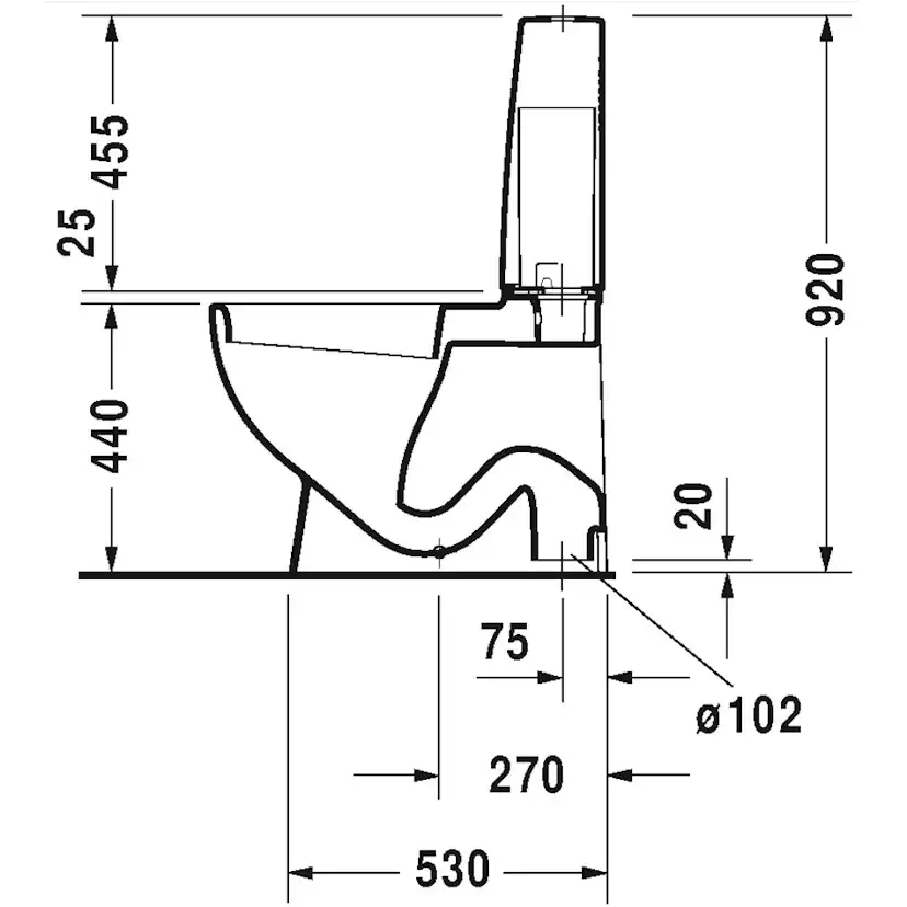 Toalettstol Duravit Durastyle Rimless 010701 med Mjukstängande Hårdsits