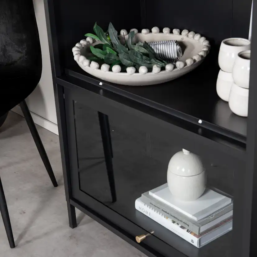 Bakal - Low cabinet - Black Svart