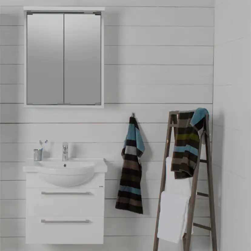 Möbelpaket Noro Newport 600 Spegelskåp Alva 600 Vit Matt