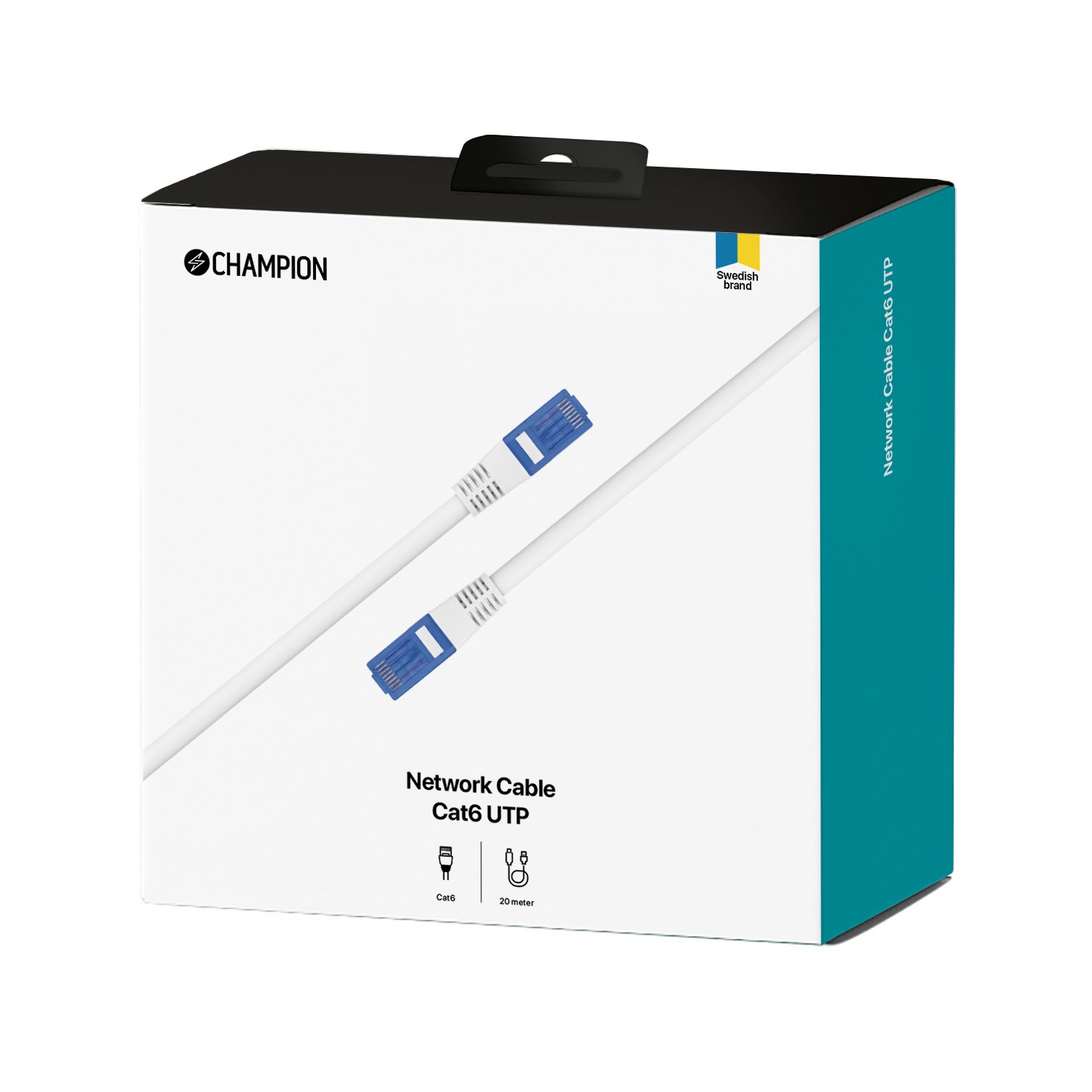 Nätverkskabel Champion CAT6 UTP 20.0m