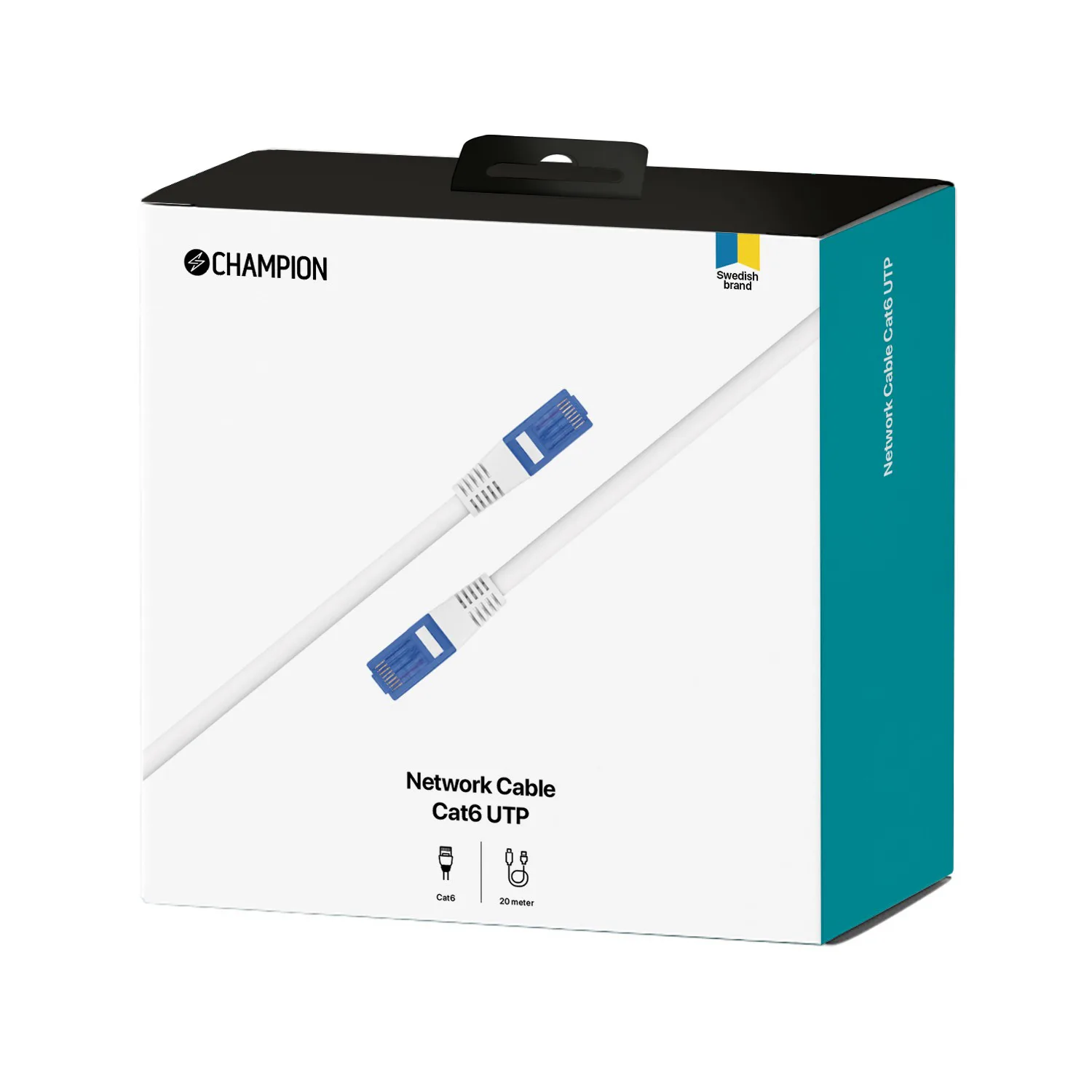 Nätverkskabel Champion CAT6 UTP 20.0m