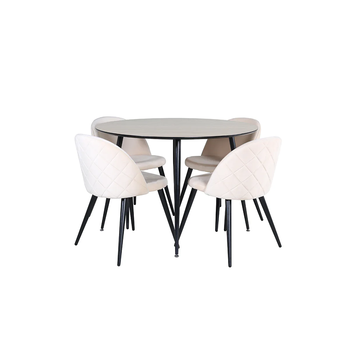 Matgrupp Venture Home Silvia med 4 Valentina Stitcthes Stolar Sammet