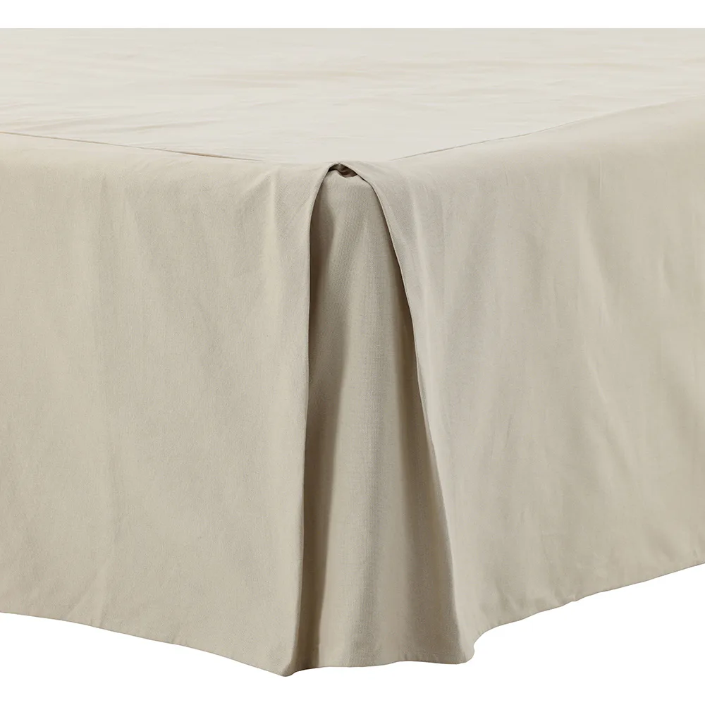 Ziggy Bed Skirt Cotton streight - Beige / - 200*120 Beige, 120x200 cm