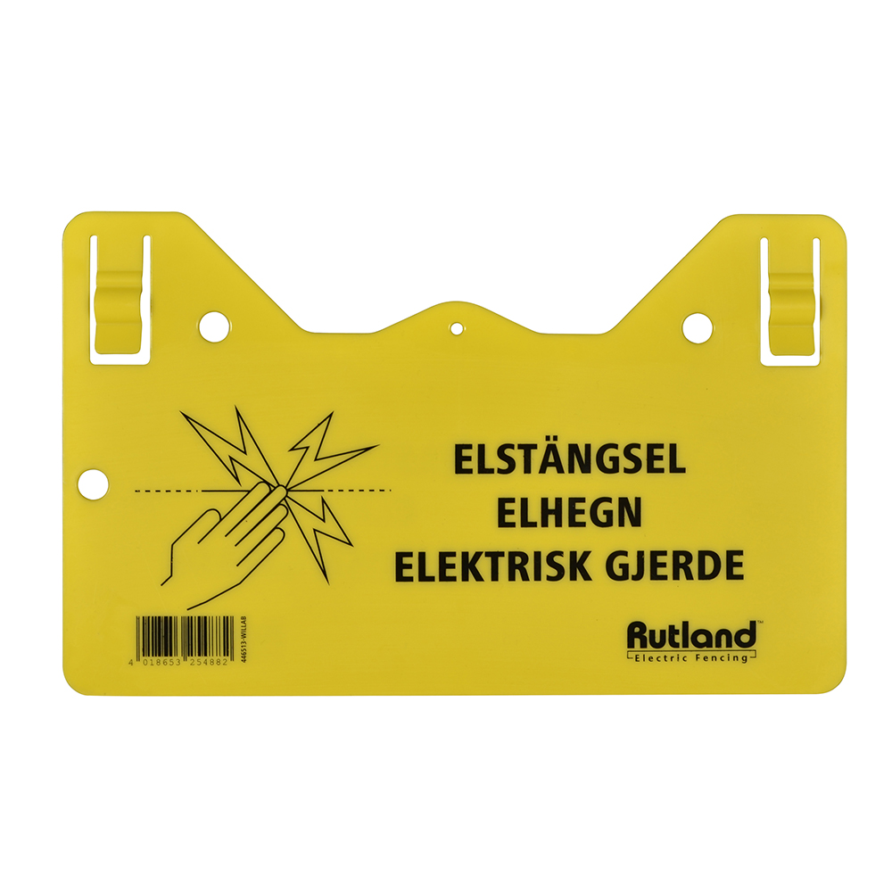 Varningsskylt Willab med tryck på båda sidor