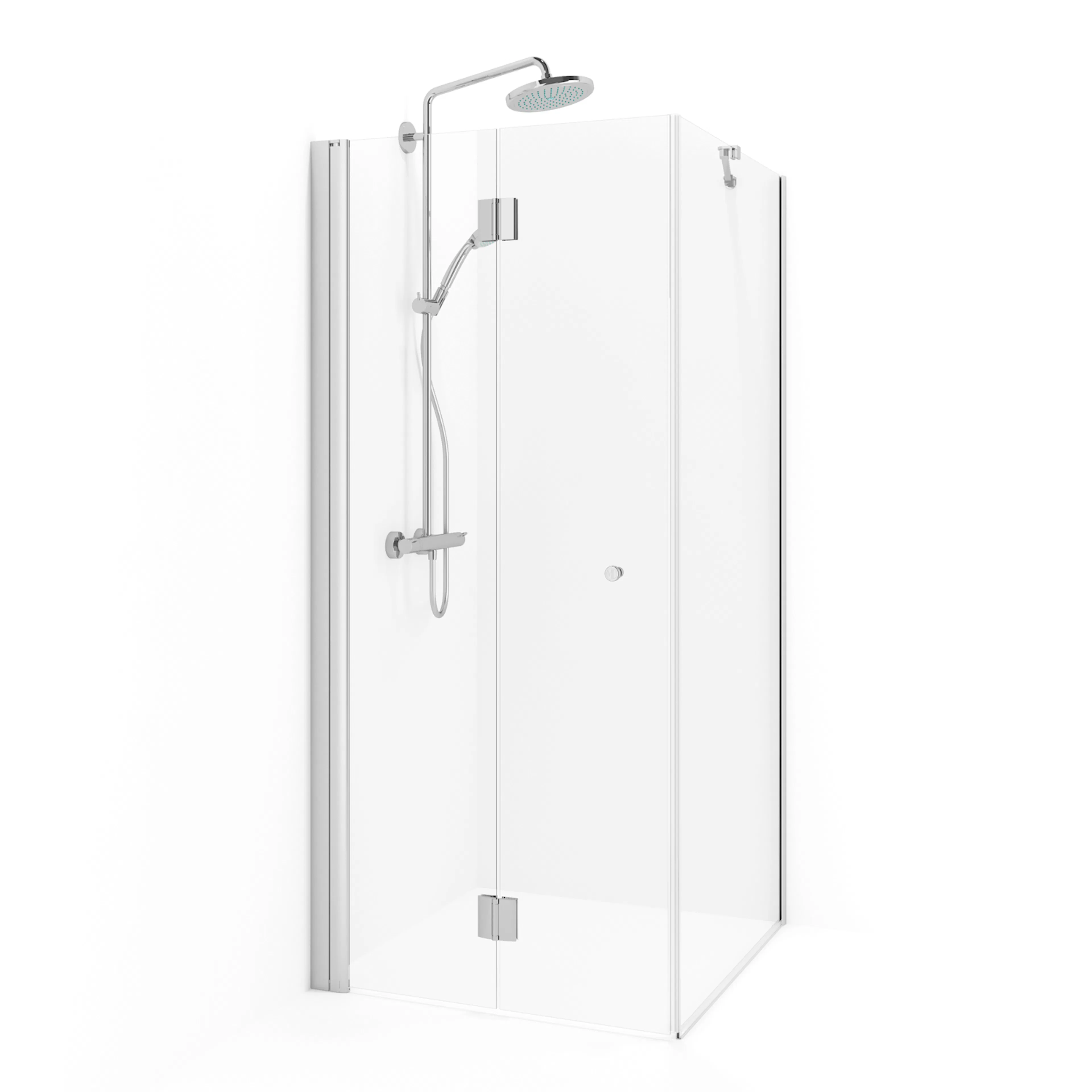 Spirit Vik sving V70D10 Bl Kl 700x1000 mm, Krom, Klarglas med Knopp