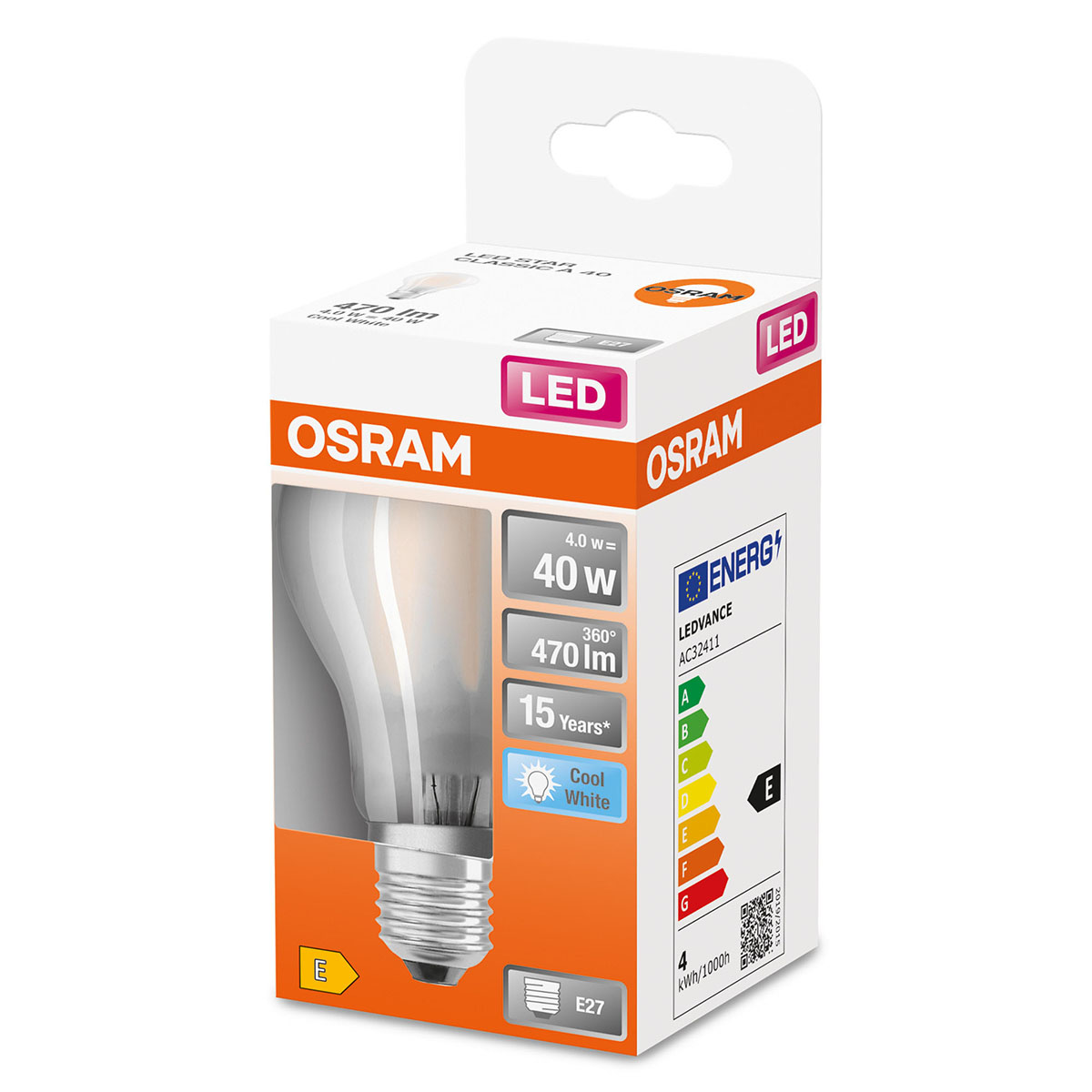 LED-Lampa Osram Normal (40) E27 840 Cl A