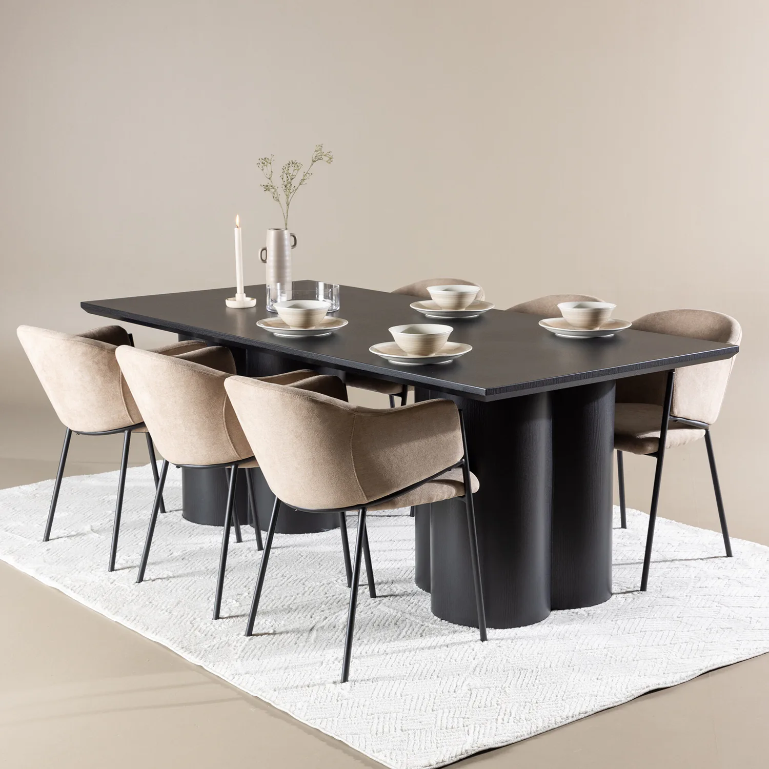 Svart/Beige