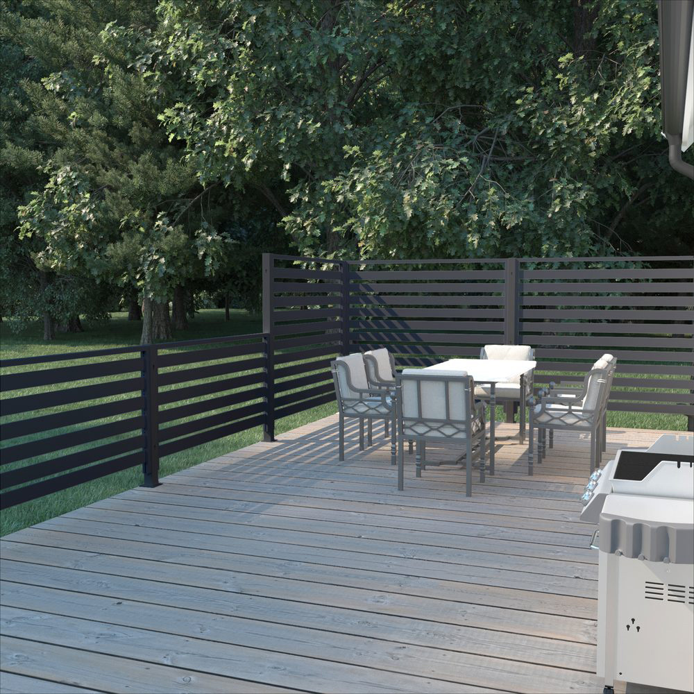 Aluminiumstolpe Skotte Garden Rand Svart