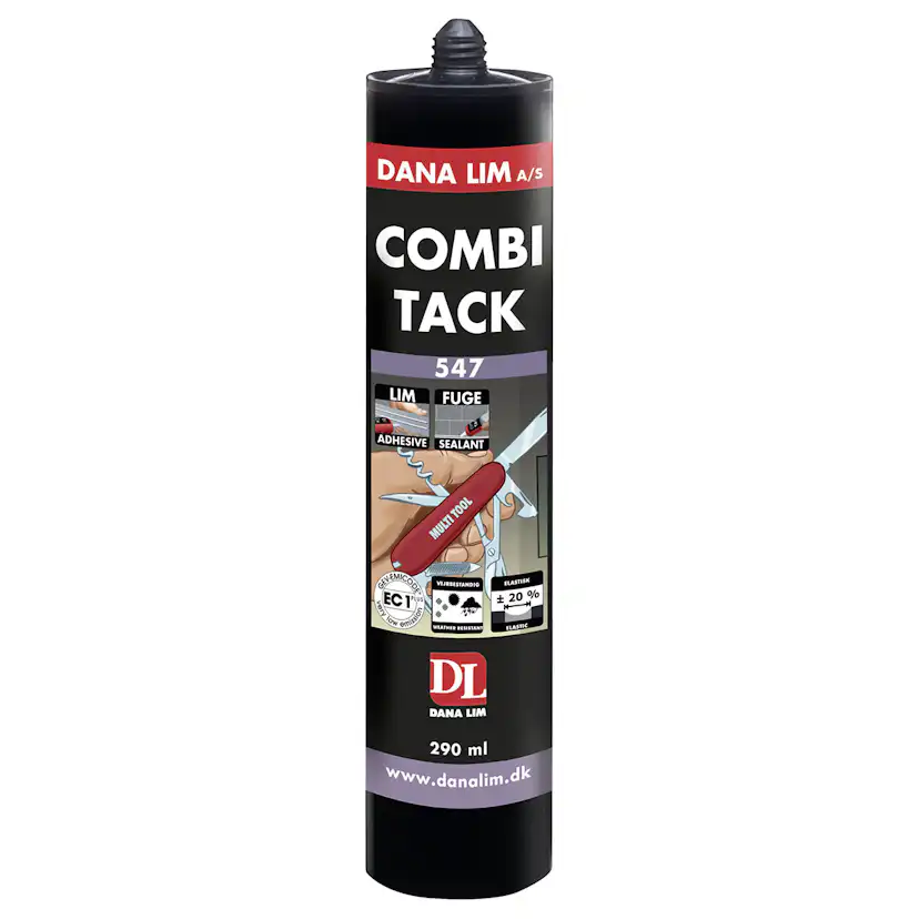 Fogmassa Danalim Lim & Fog 547 Combi Tack Svart 290 ml MS-hybrid polymer