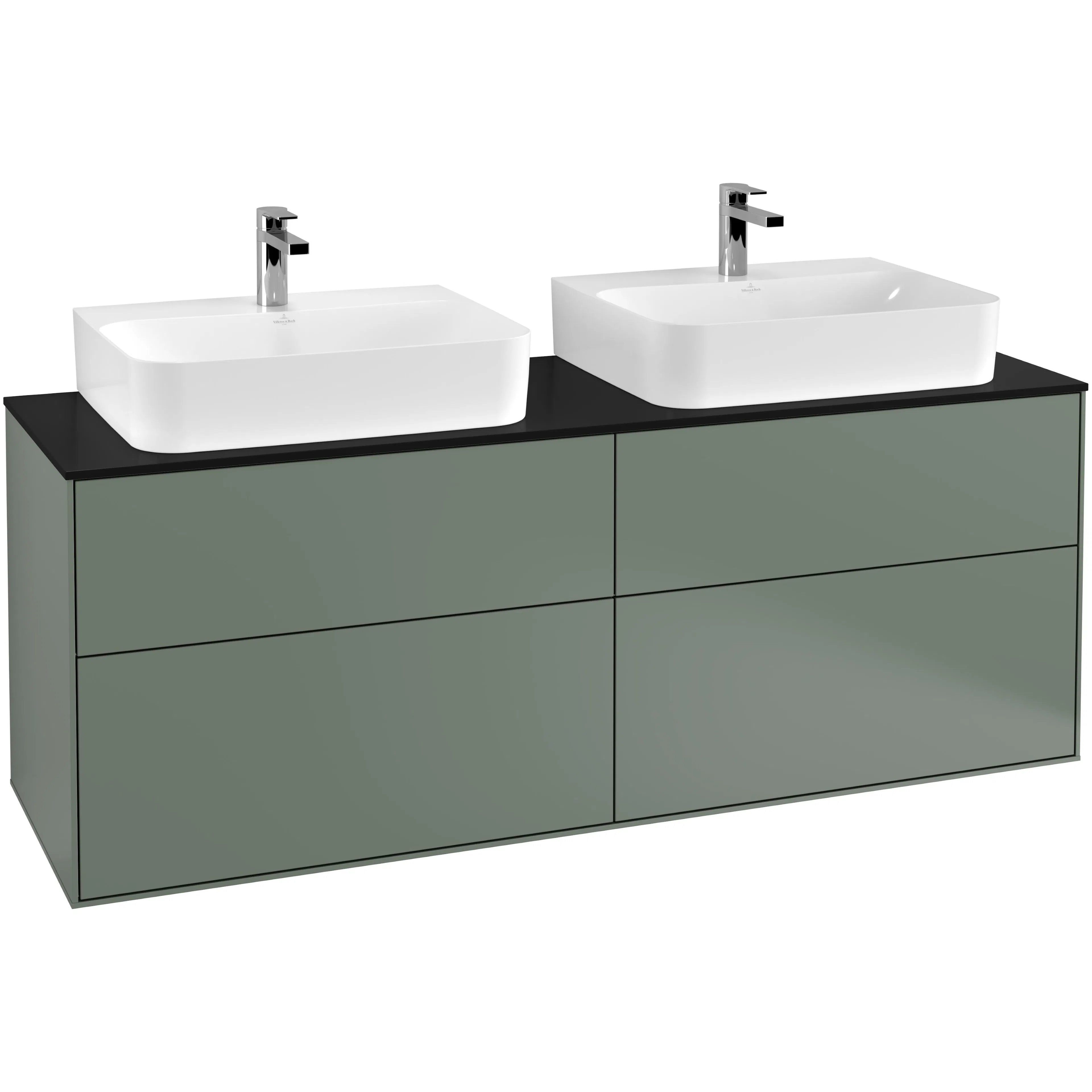 Tvättställsskåp Villeroy & Boch Finion med 4 Lådor och Bänkskiva för Två Tvättställ