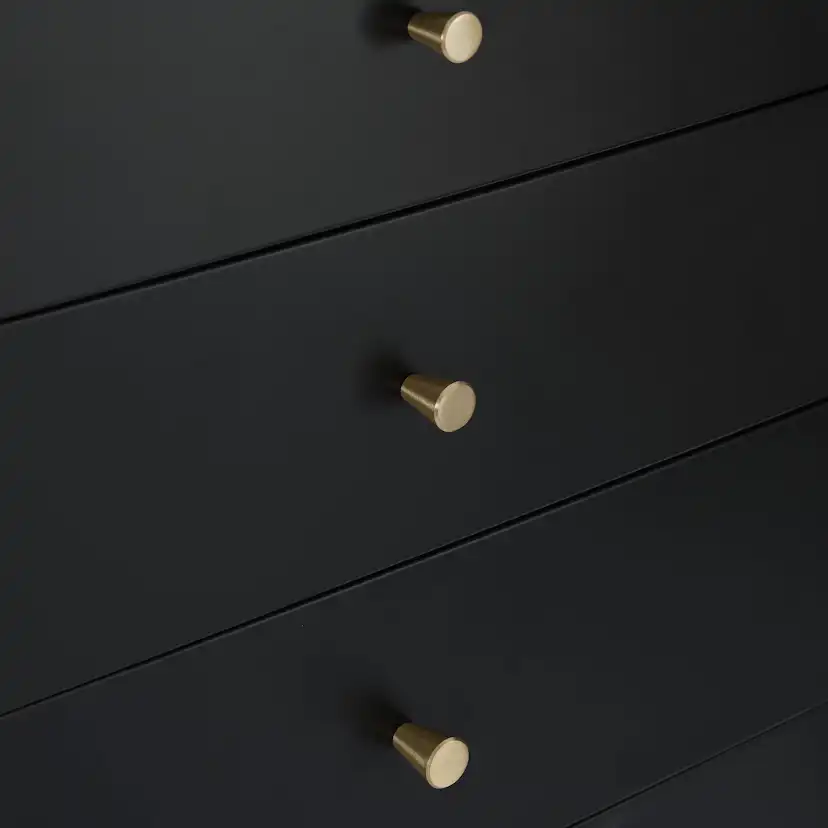 Byrå In Living Benjamin Svart Förvaringsmöbel 50x115x35 cm