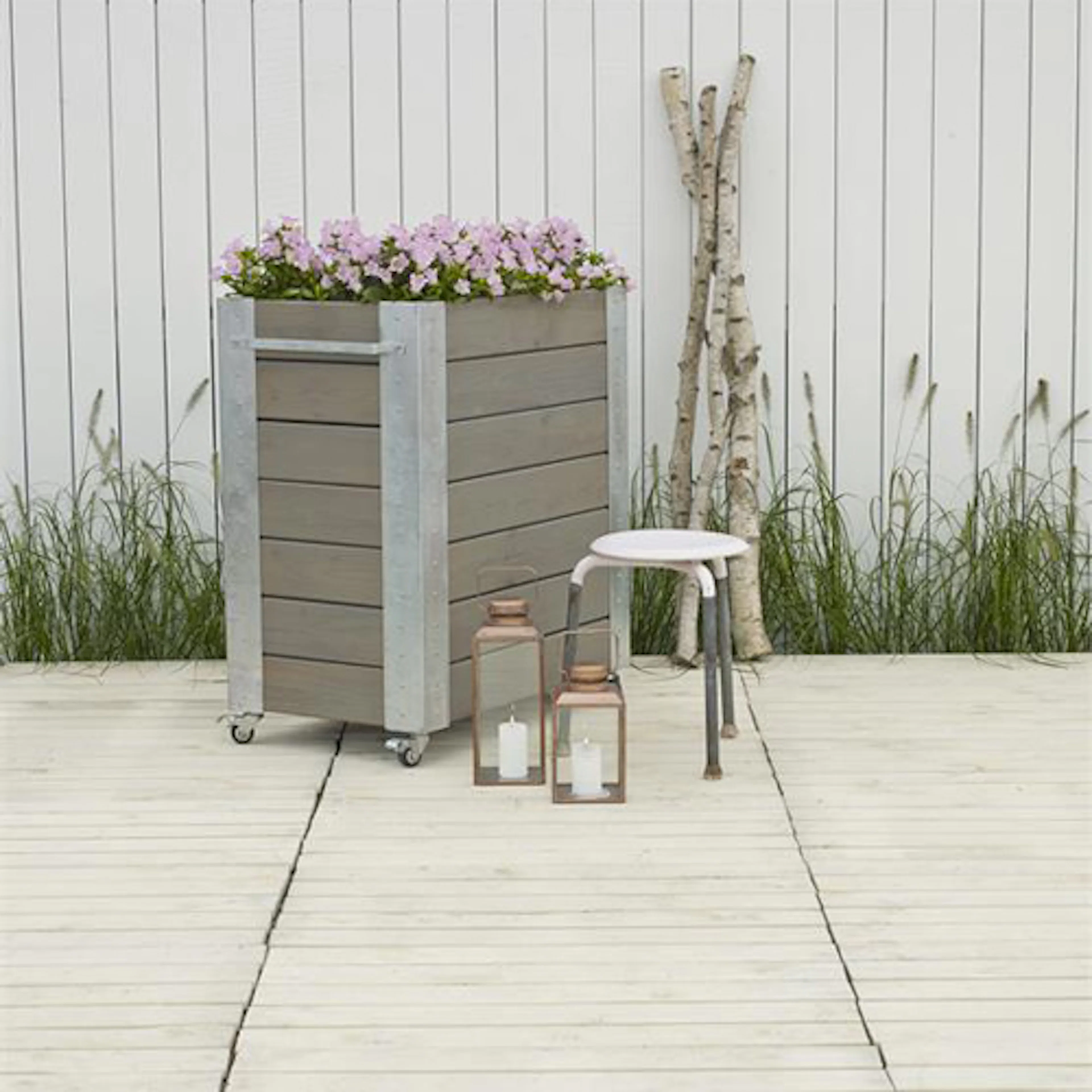 Blomlåda PLUS Cubic Gråbrun 87x50x95 cm