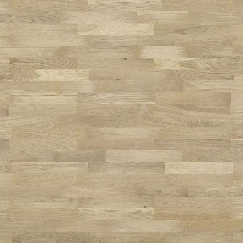 Parkettgolv Nordic Floor Ek Vit Mattlack 3-Stav