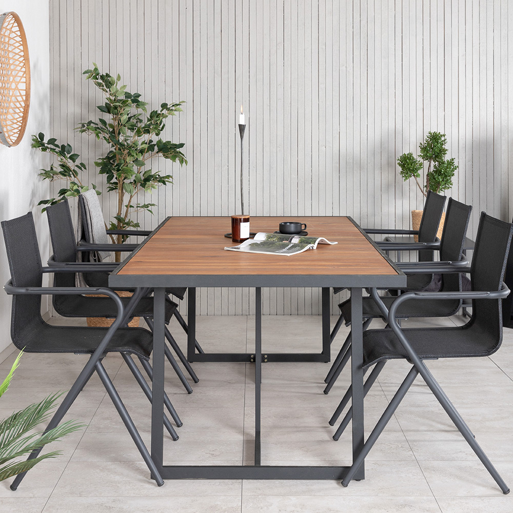 Matgrupp Venture Home King med 6 Anve Matstolar