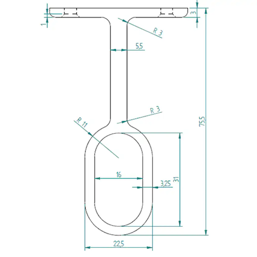 Mittfäste Lundbergs Wide till Klädstång